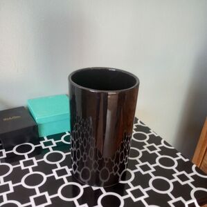 Black ceramic decorative vase